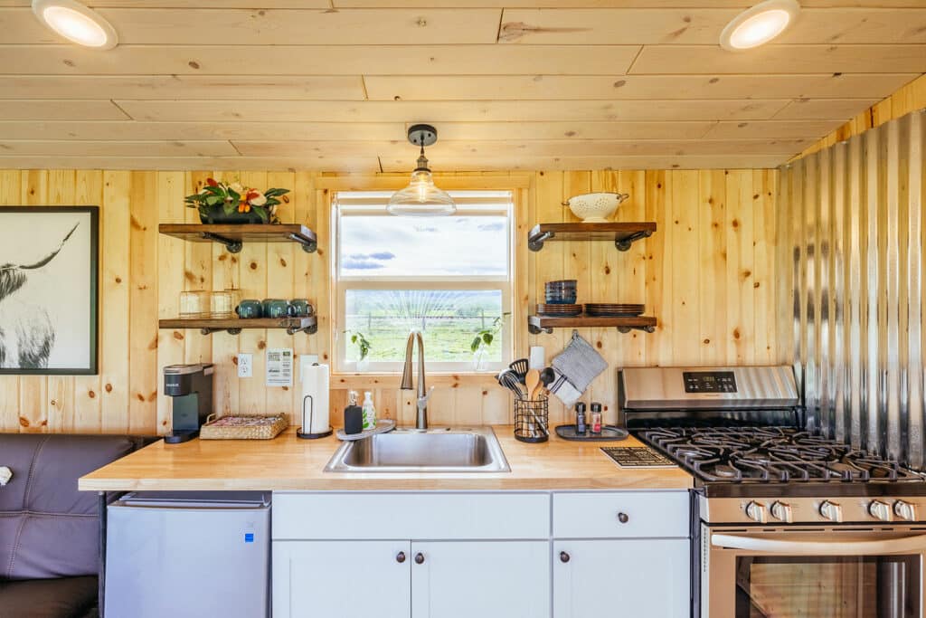 Montana Airbnb Photography featuring modern and cozy kitchen area