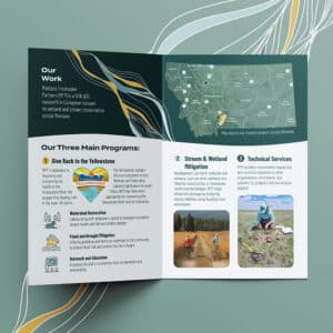 Bifold Brochure Design for a Water Conservation Nonprofit in Livingston, Montana