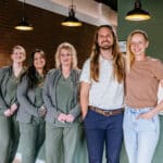 Brand photography of a chiropractic team inside their Butte, Montana clinic, created for marketing and website use.