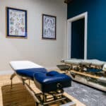 Brand photography of a chiropractic treatment room in Butte, Montana, captured for a local healthcare business.