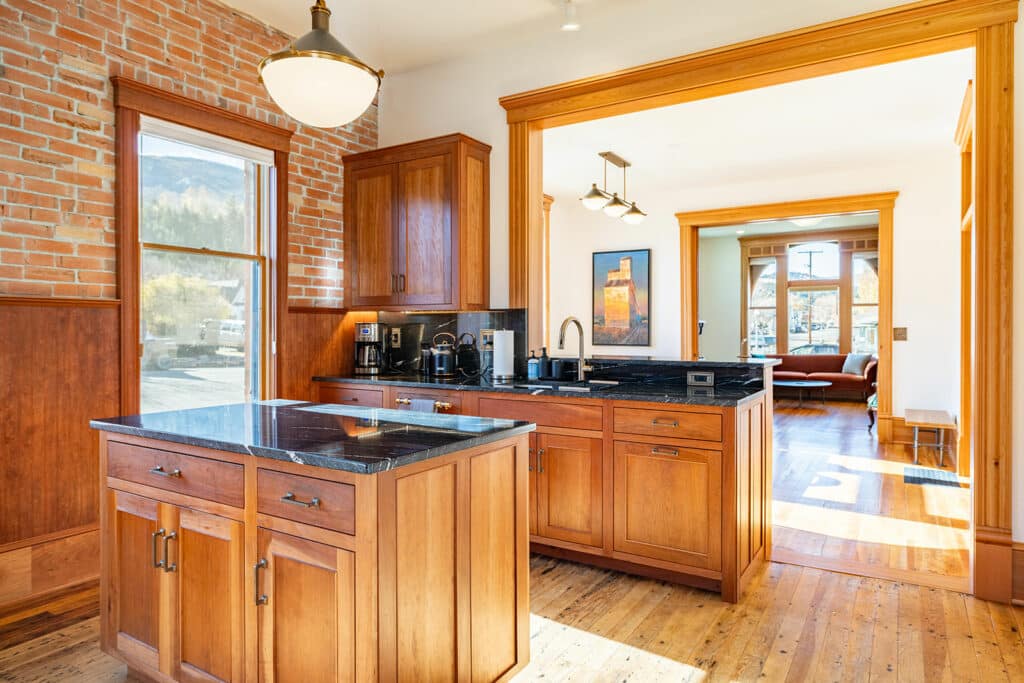 beautiful remodeled kitchen shot as a montana airbnb photographer