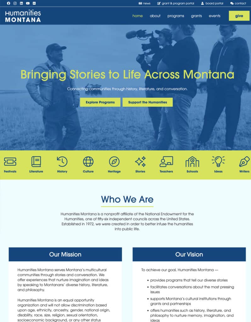Montana website design for nonprofits