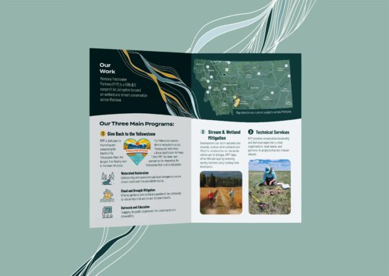 Montana Freshwater Partners nonprofit brochure design by Digital Spark Creative, Montana